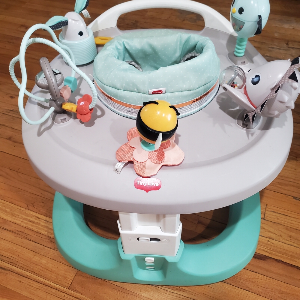 Interactive Baby Activity Center with Mint and Black Accents - Picture 2 of 7